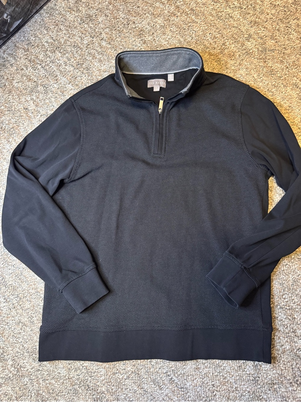 Ted Baker Black 1/4 zip sweatshirt